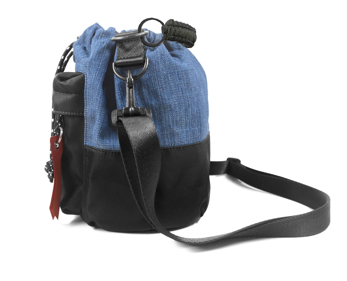 <A 000a001g02> Drawstring Chalk Bag (Denim/Black) (With KOVID-TEX Antimicrobial Lining)