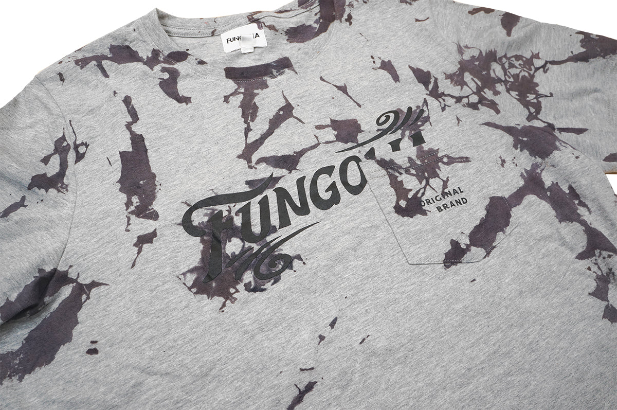 Vintage Fungolia Logo Pocket Tie Dyed Tee - Grey