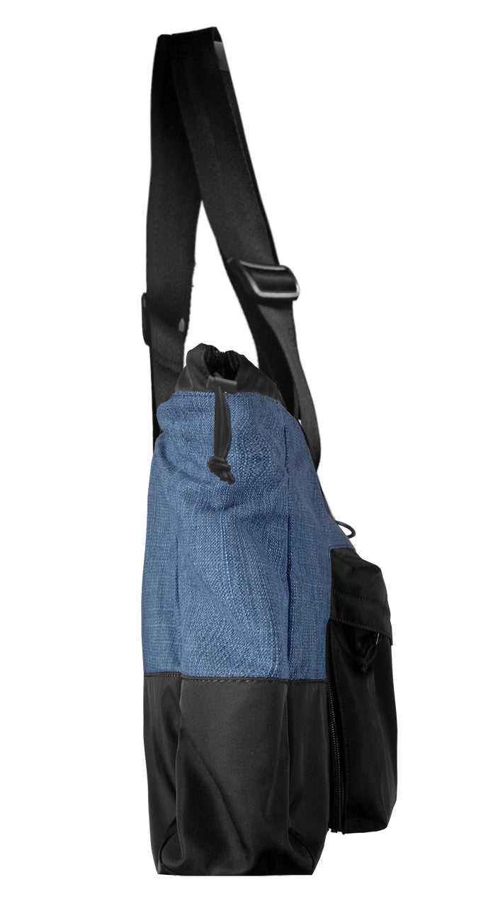 <A 000a001f08> Classic Gym Tote Bag (Denim/Black)