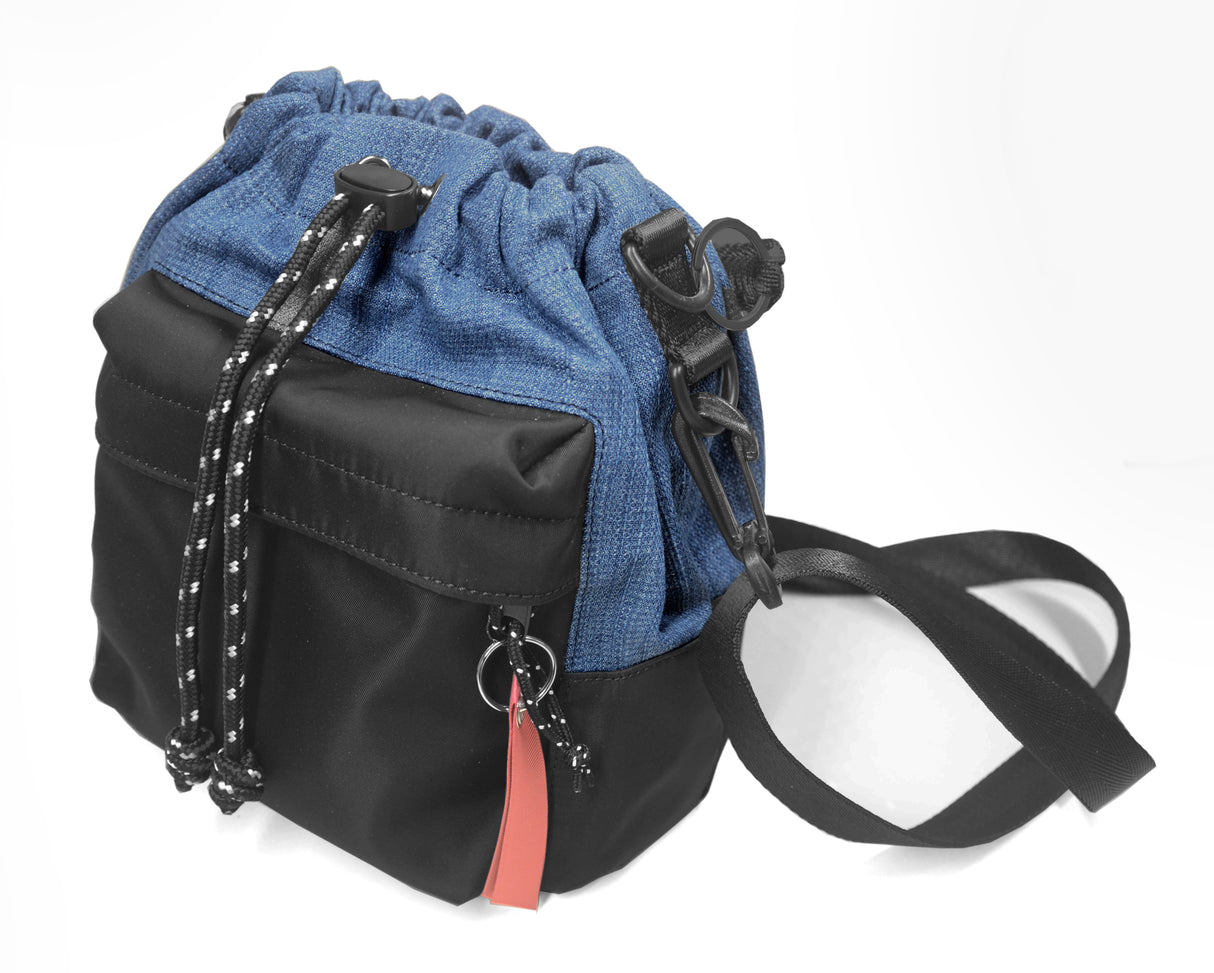 <A 000a001g02> Drawstring Chalk Bag (Denim/Black) (With KOVID-TEX Antimicrobial Lining)
