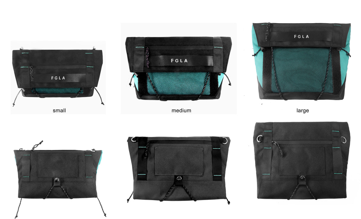 <A 000a001v3> Fungolia multi-purpose pouch (Black/Aqua green)