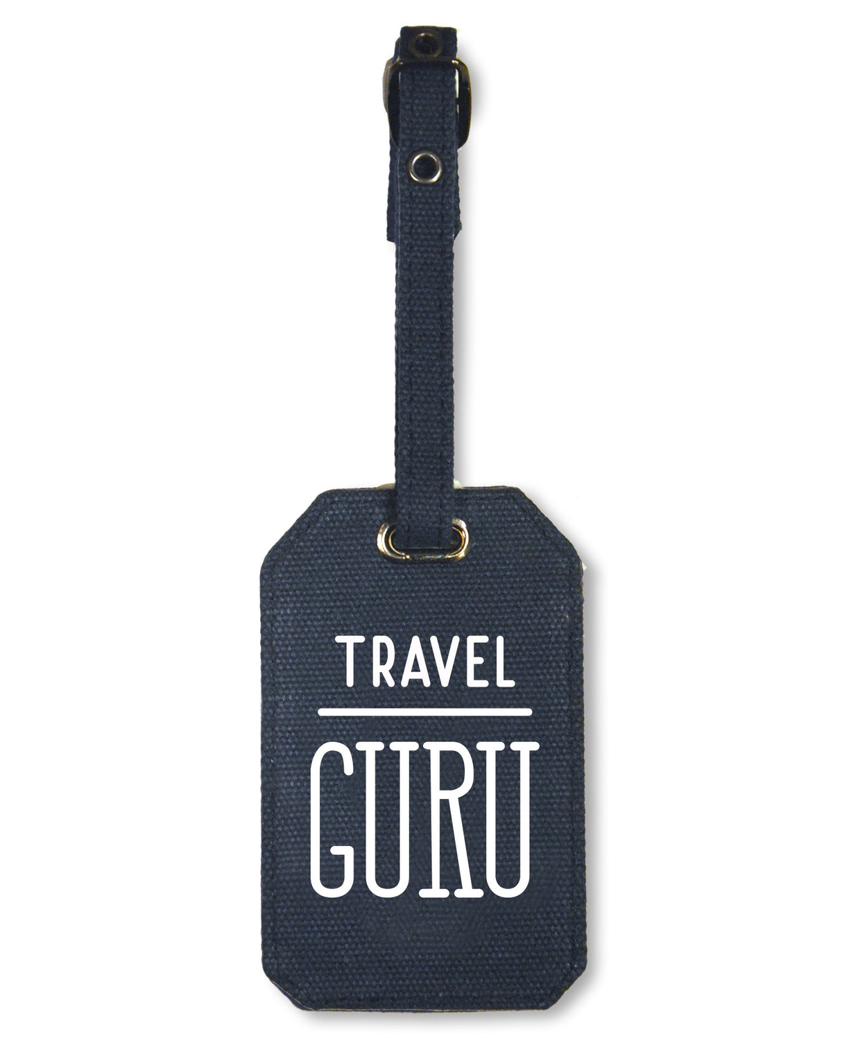 <ah9>Fungolia キャンバス ラゲッジタグ - Travel Guru (ネイビーブルー) </ah9>