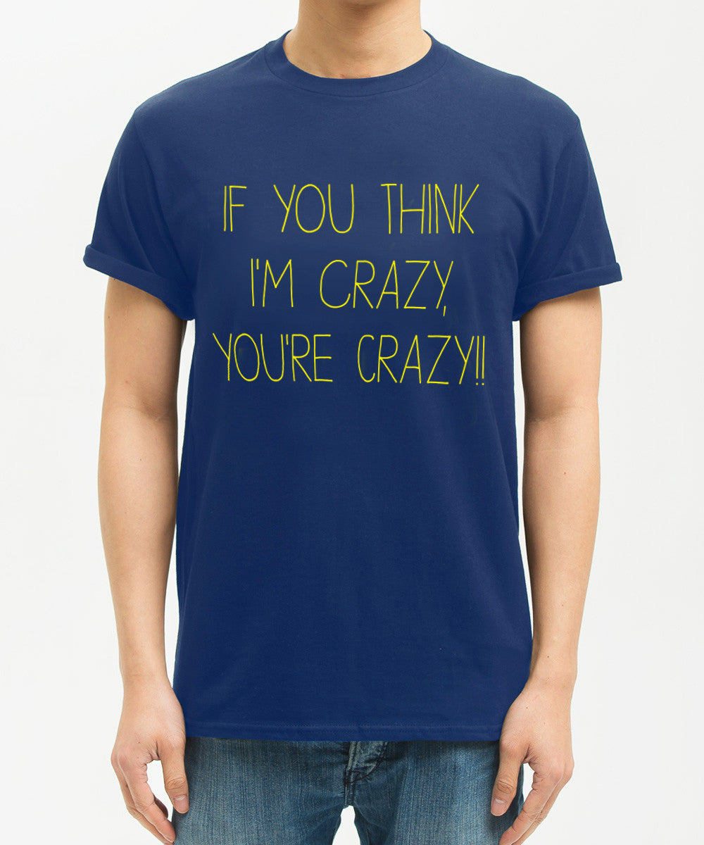 <S025>Who's Crazy Tee (Navy Blue)