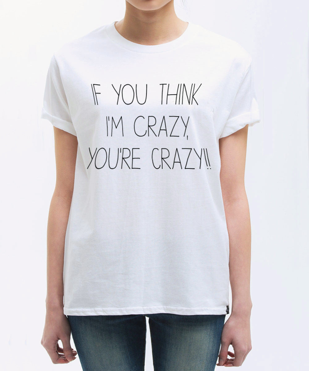<S024>Who's Crazy Tee (White)