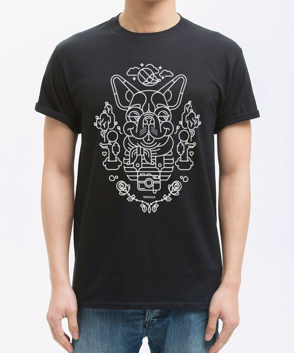 <S015>Travel Animal Tee - The French Bulldog (Black)