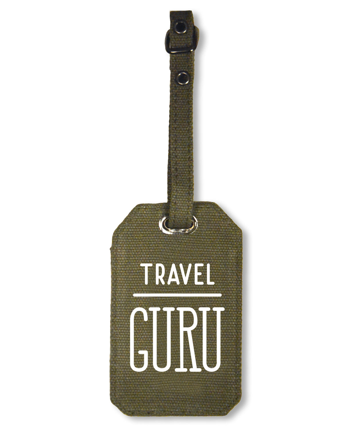 <ah8>Fungolia キャンバス ラゲッジタグ - Travel Guru (アーミーグリーン) </ah8>