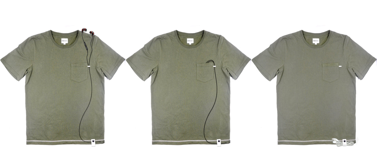 <a>ミューズ ポケットTシャツ - ミリタリーグリーン(無地)</a>