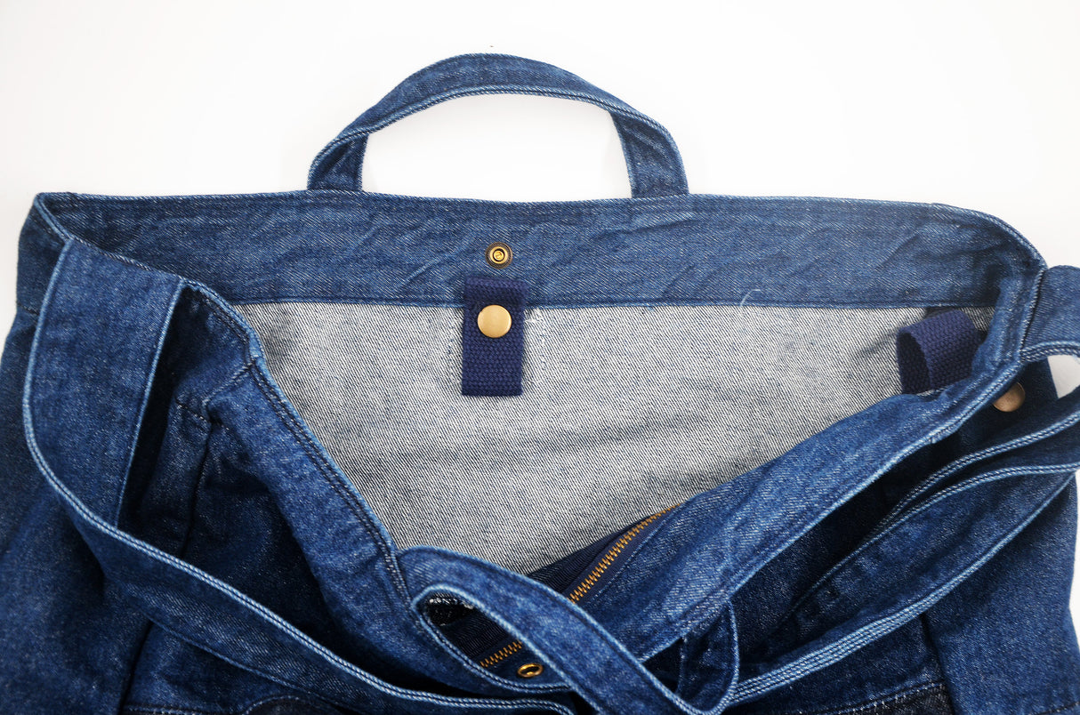 <a 002i2>Fungolia Denim tote bag - 15" Large size
