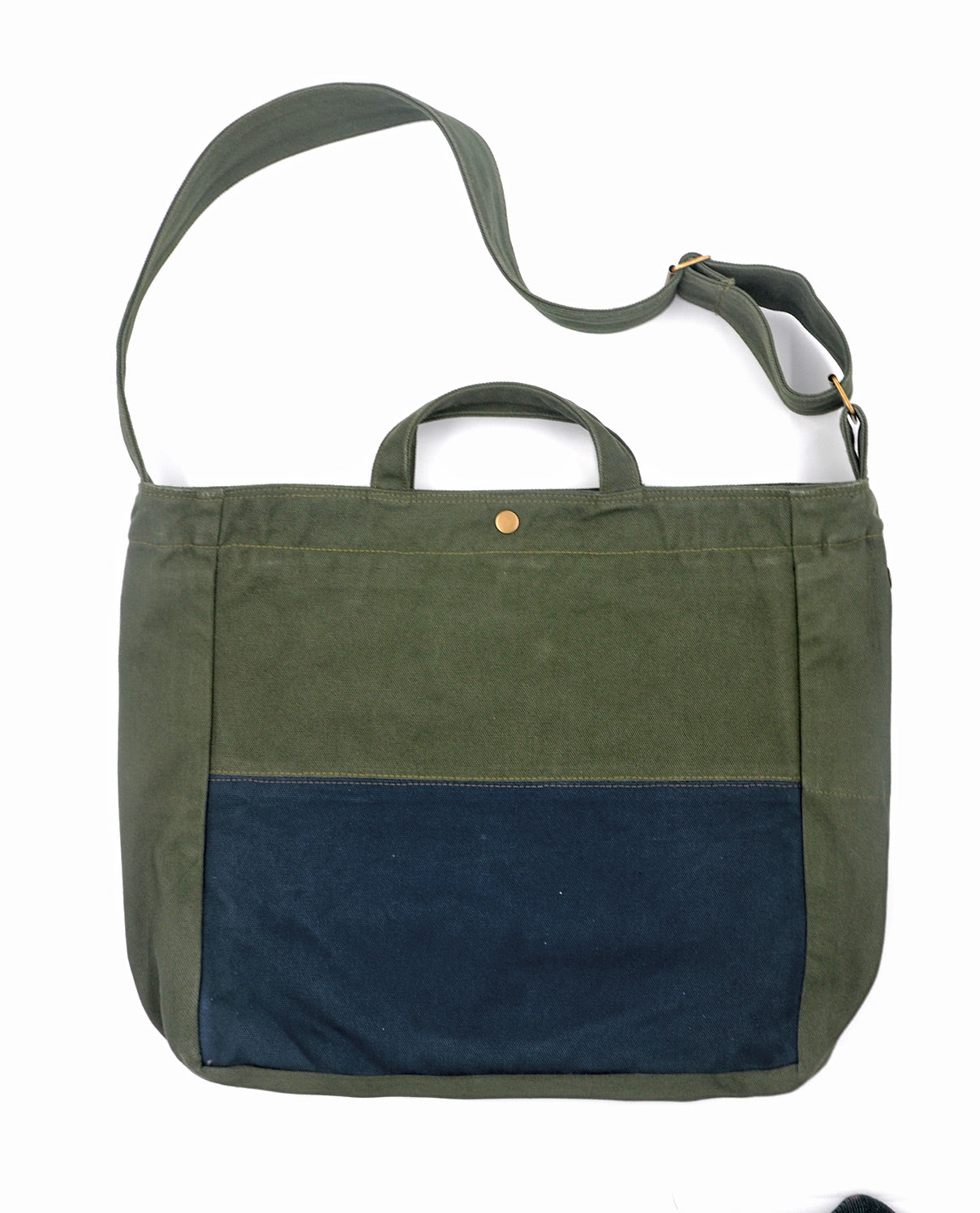 <a 002i1>Fungolia Two Toned Canvas tote bag - 15" Large size