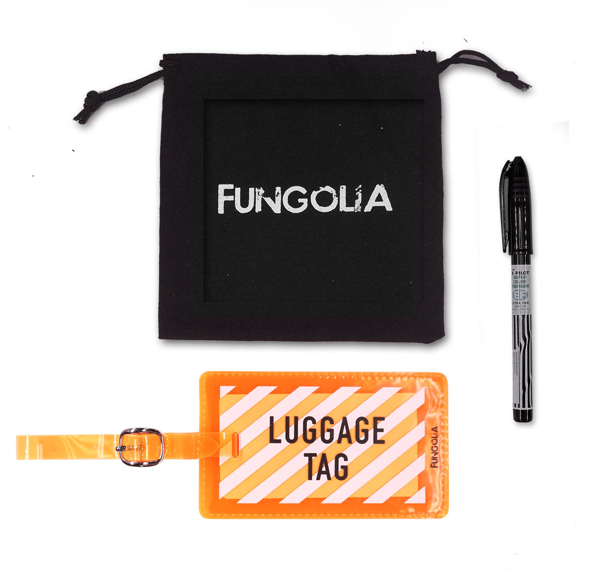 <A 000a001a99b3> Fungolia Premium PVC Neon Luggage Tag - Luggage Tag