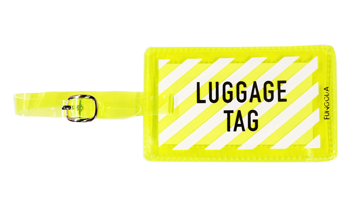 <A 000a001a99b3> Fungolia Premium PVC Neon Luggage Tag - Luggage Tag