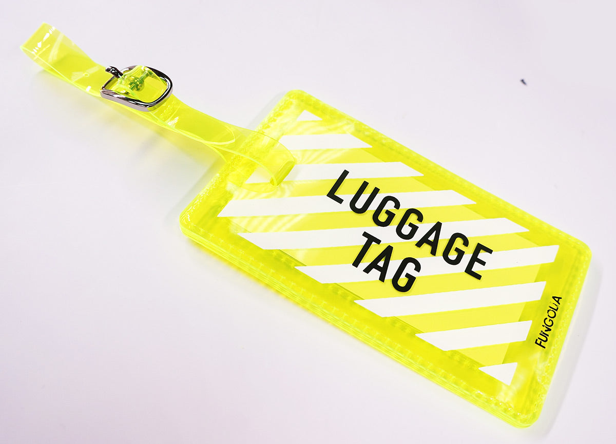 <A 000a001a99b3> Fungolia Premium PVC Neon Luggage Tag - Luggage Tag
