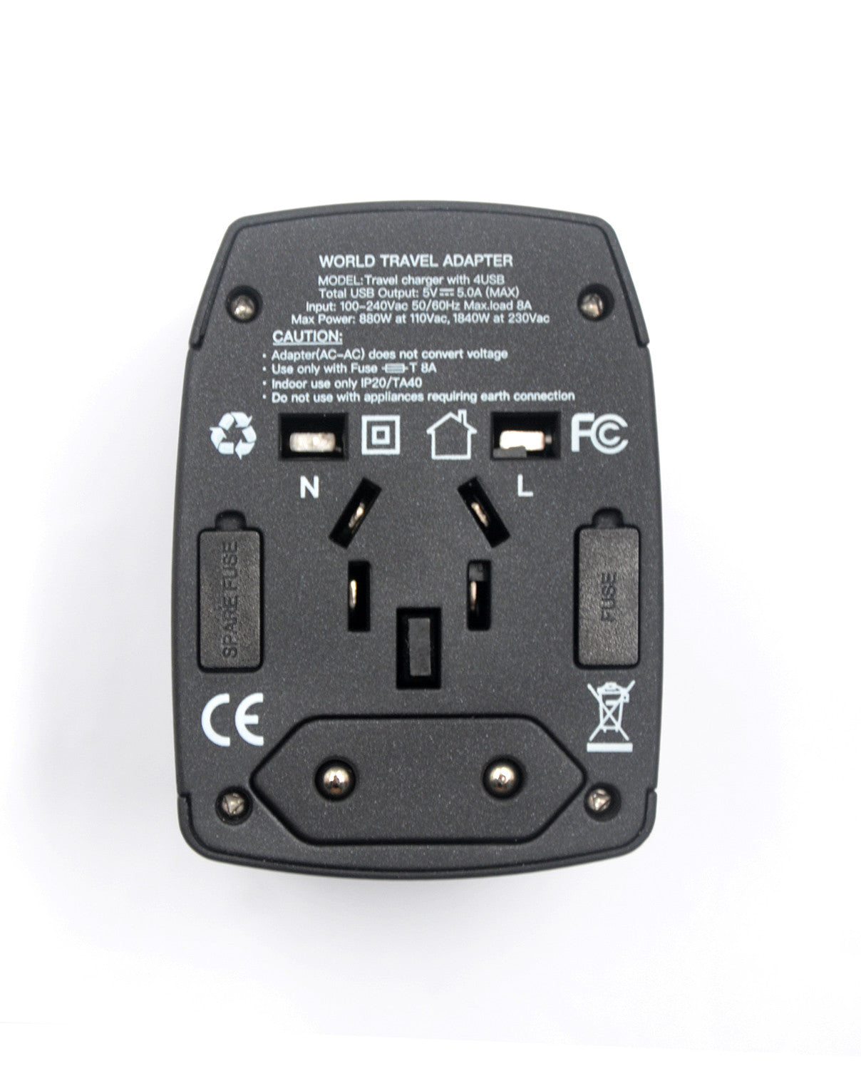 <A 000a001m09c> Fungolia Ultimate Charging Kit - Black (Pouch+Adaptor+Extension Cord Charger)