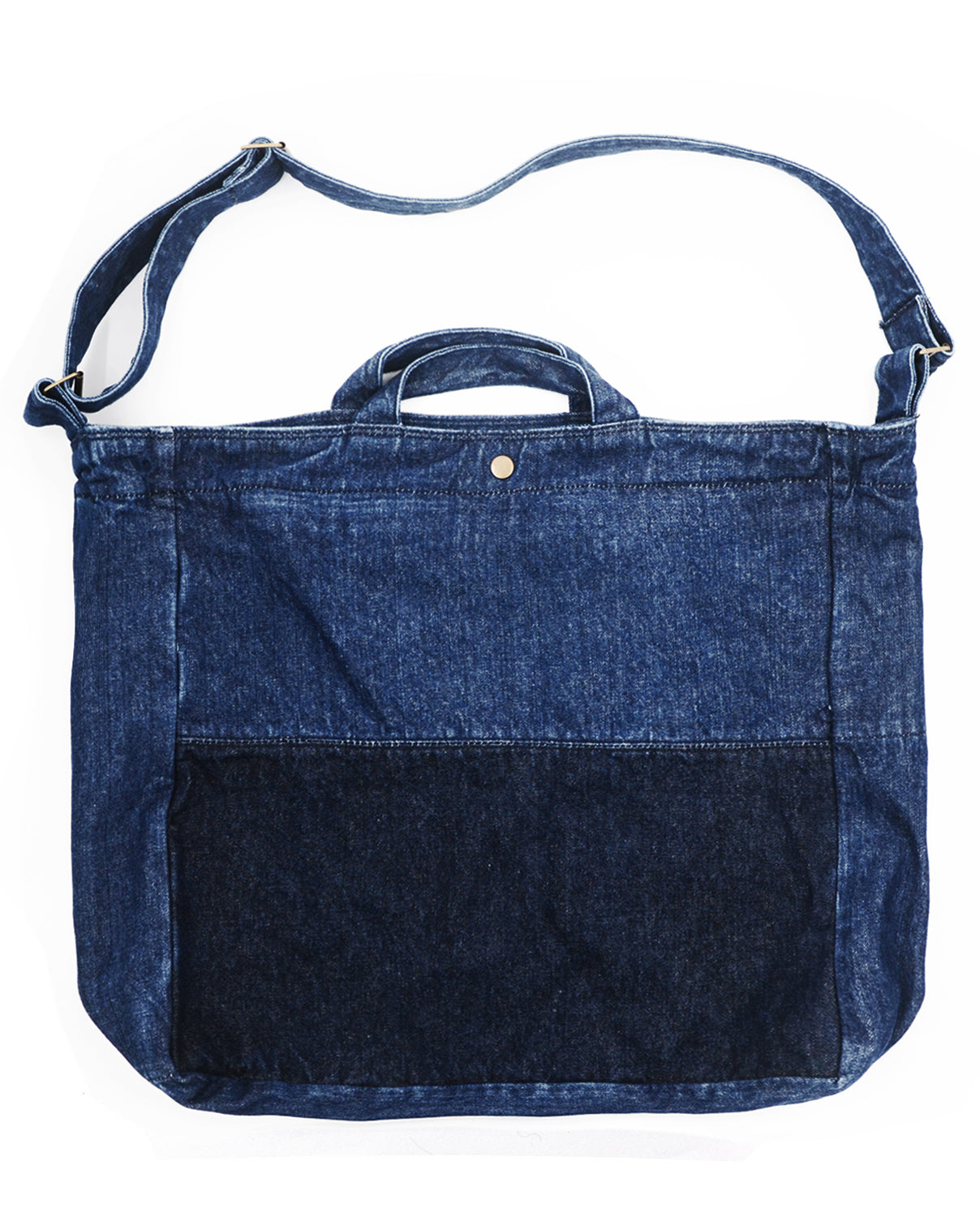 <a 002i1>Fungolia 2-in-1 Denim tote bag - 17" Large size