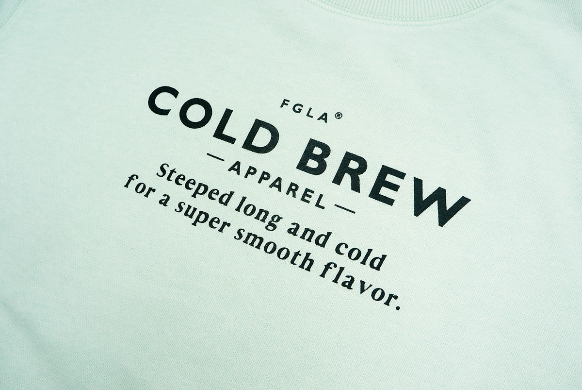 <A 000a001y6a10> Fungolia French Terry Crew Neck Sweatshirt - Cold Brew (Mint Green)
