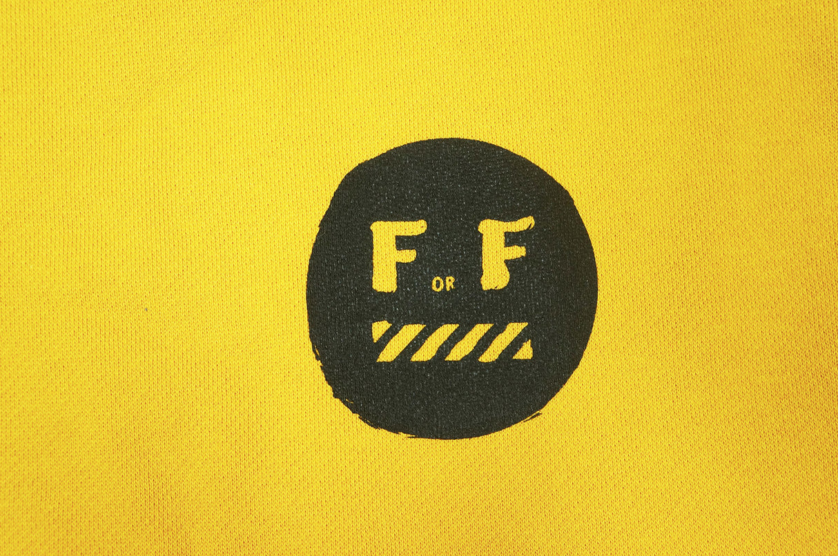 <A 000a001y6a06> Fungolia Fleece Crew Neck Sweatshirt - Fight or Flight (Mustard Yellow)