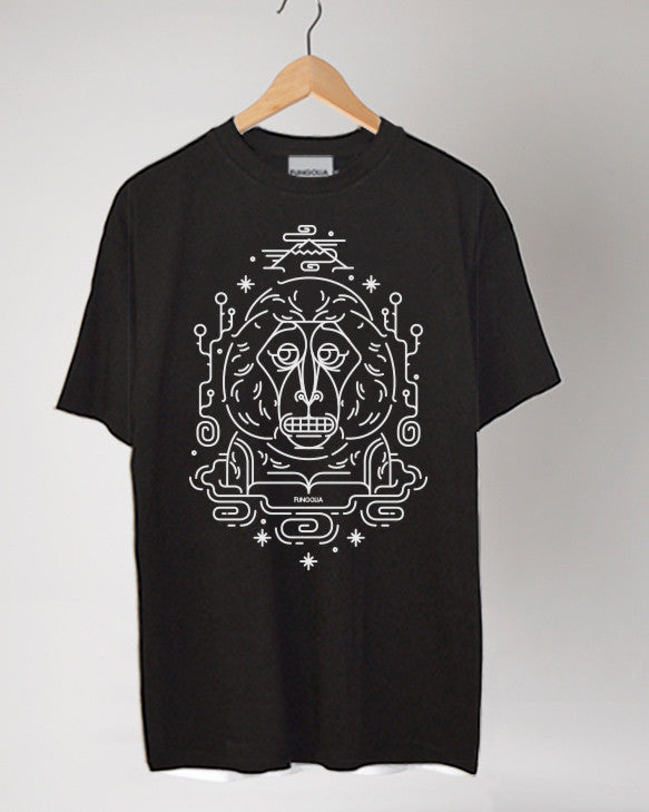 <S014>Travel Animal Tee - The Japanese Macaque (Black)
