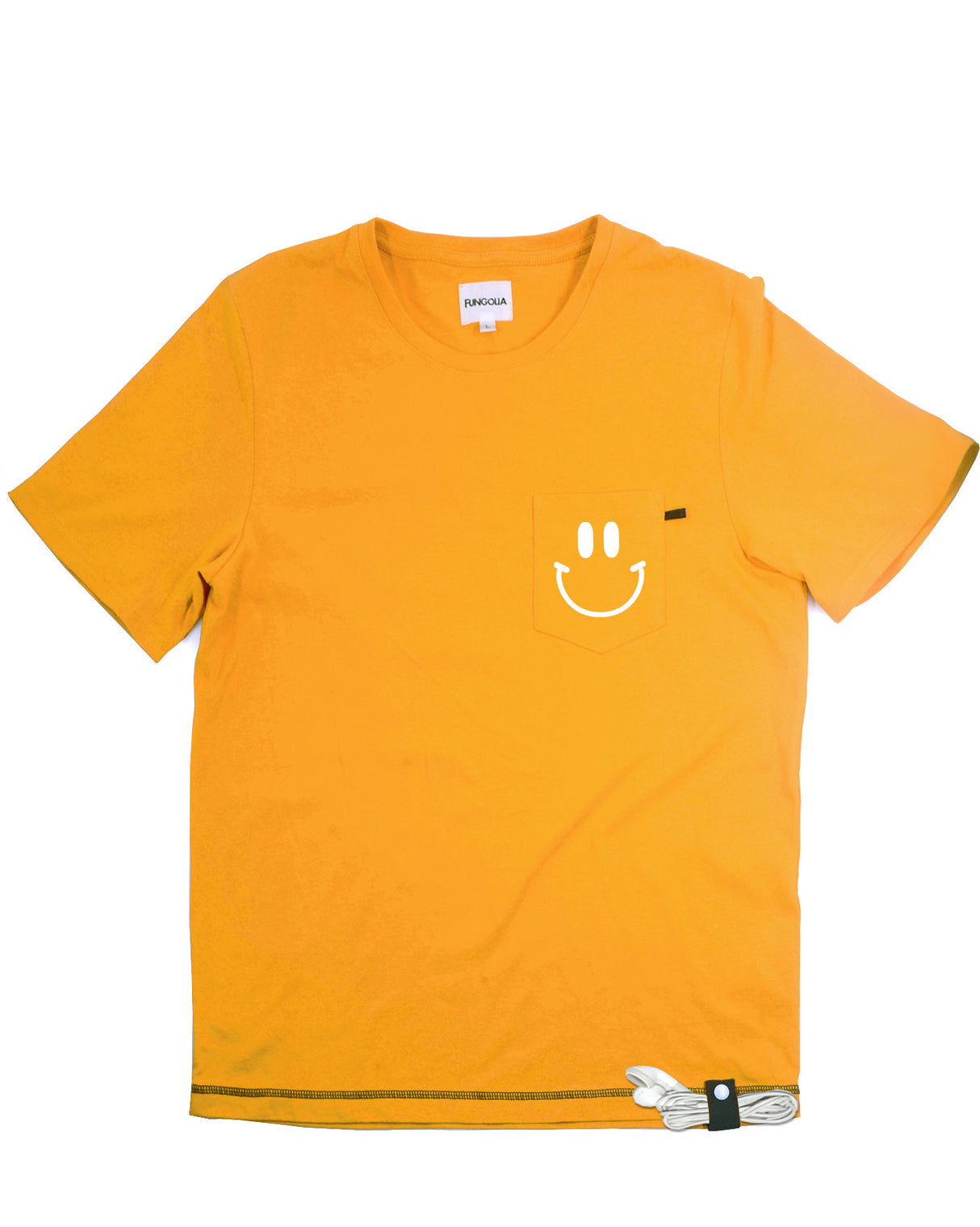 <a>ミューズ ポケットTシャツ - マスタードイエロー(スマイリーフェイス)</a>