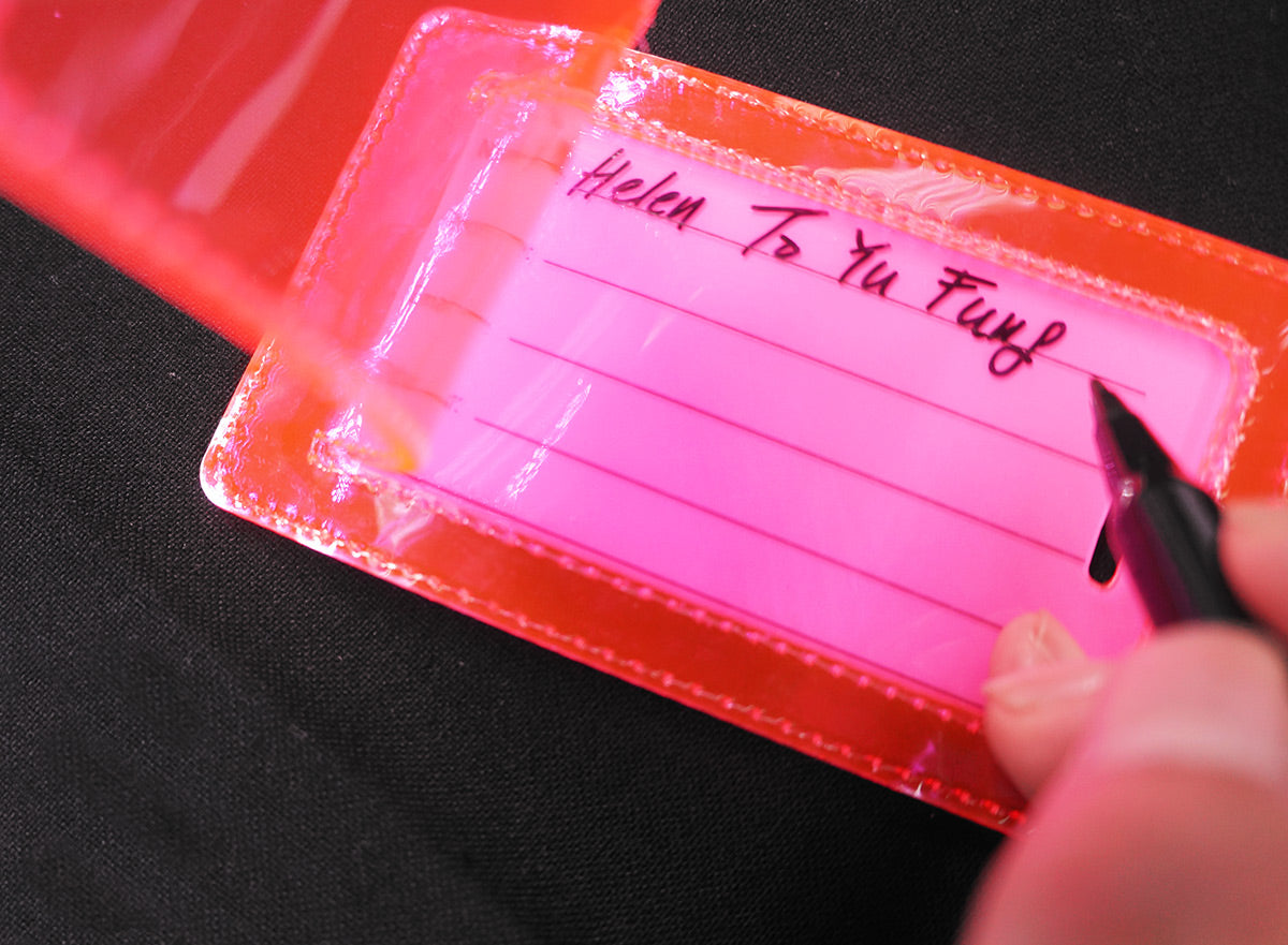 <A 000a001a99b2> Fungolia Premium PVC Neon Luggage Tag - FGLA