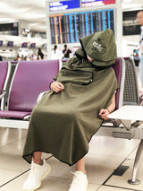 <A 000a001a92wx> Fungolia Packable Travel Blanket (Military Green)