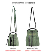MA-1 MID SIZE 2 way drawstring Shoulder Bag