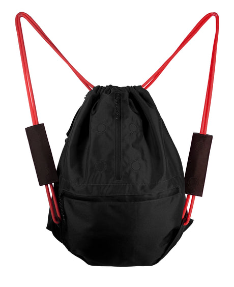 <A 000a001l03> LARGE SIZE Premium drawstring backpack (Black/Red)