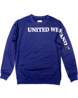 <A 000a001y6a09> Fungolia French Terry Crew Neck Sweatshirt - UNITED WE STAND (Navy Blue)