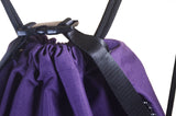 MID SIZE Premium drawstring backpack (Purple/Black)