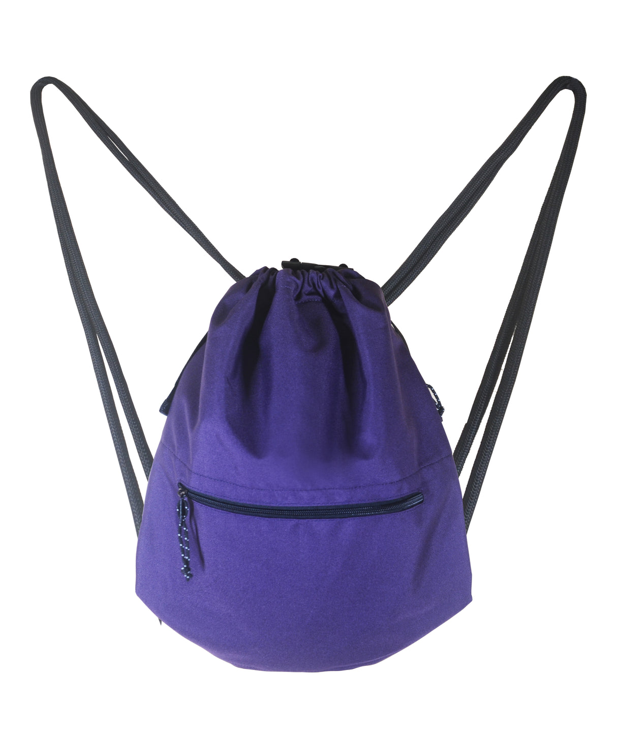 MID SIZE Premium drawstring backpack (Purple/Black)
