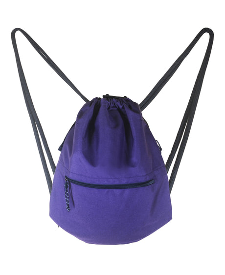 MID SIZE Premium drawstring backpack (Purple/Black)