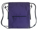 MID SIZE Premium drawstring backpack (Purple/Black)
