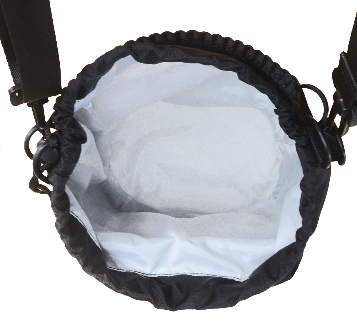 <A 000a001g01> Drawstring Chalk Bag (All Black) (With KOVID-TEX Antimicrobial Lining)