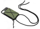 <A 000a001g05>Crossbody Phone Case with zipper pouch (With KOVID-TEX Antimicrobial Lining) GREEN