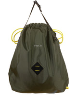 <A 000a001l02> LARGE SIZE Premium drawstring backpack (Green/Yellow)