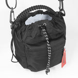 <A 000a001g01> Drawstring Chalk Bag (All Black) (With KOVID-TEX Antimicrobial Lining)