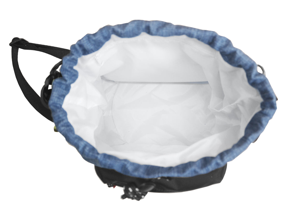 <A 000a001g02> Drawstring Chalk Bag (Denim/Black) (With KOVID-TEX Antimicrobial Lining)
