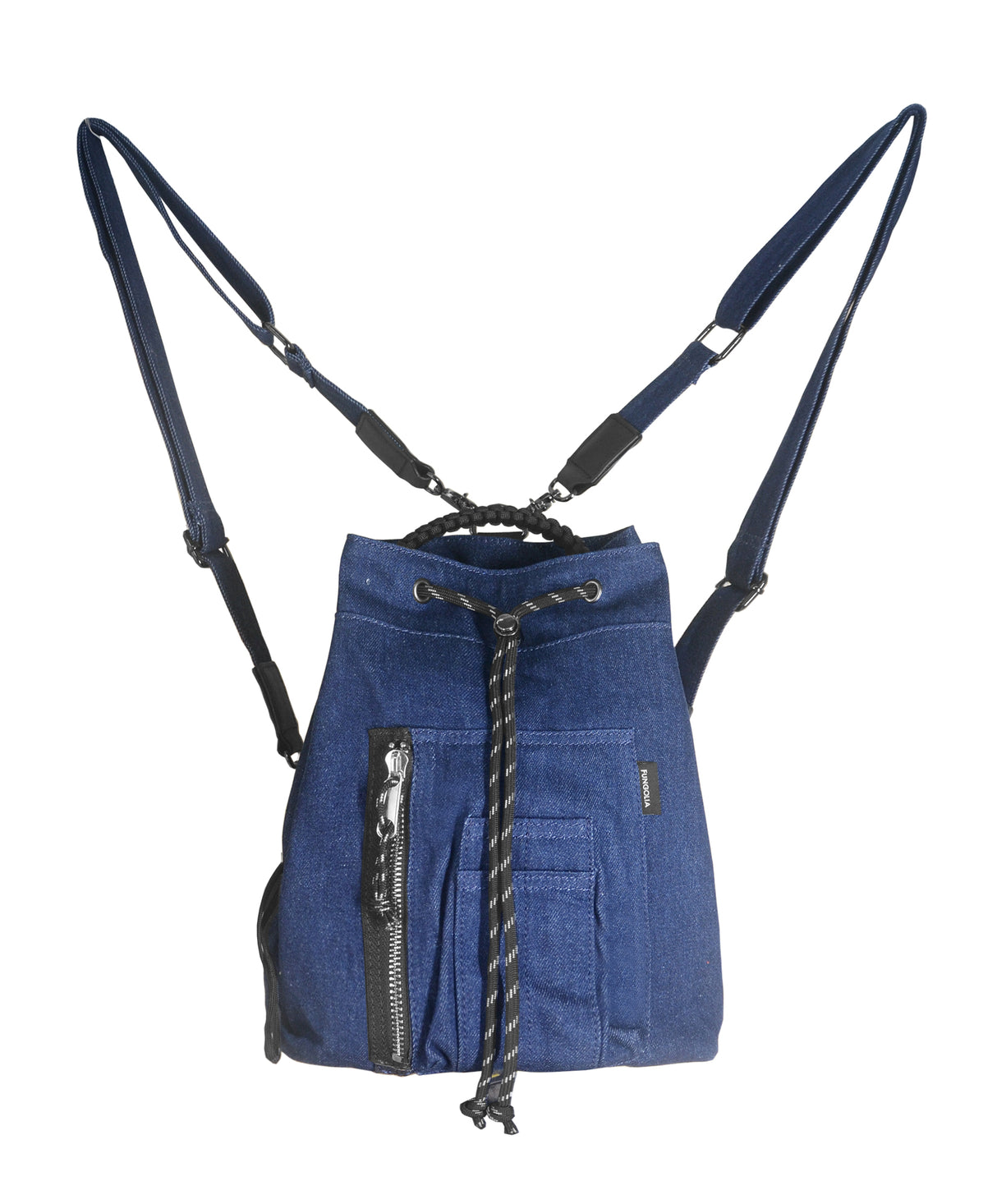 MA-1 MID SIZE 2 way drawstring Shoulder Bag (Denim)