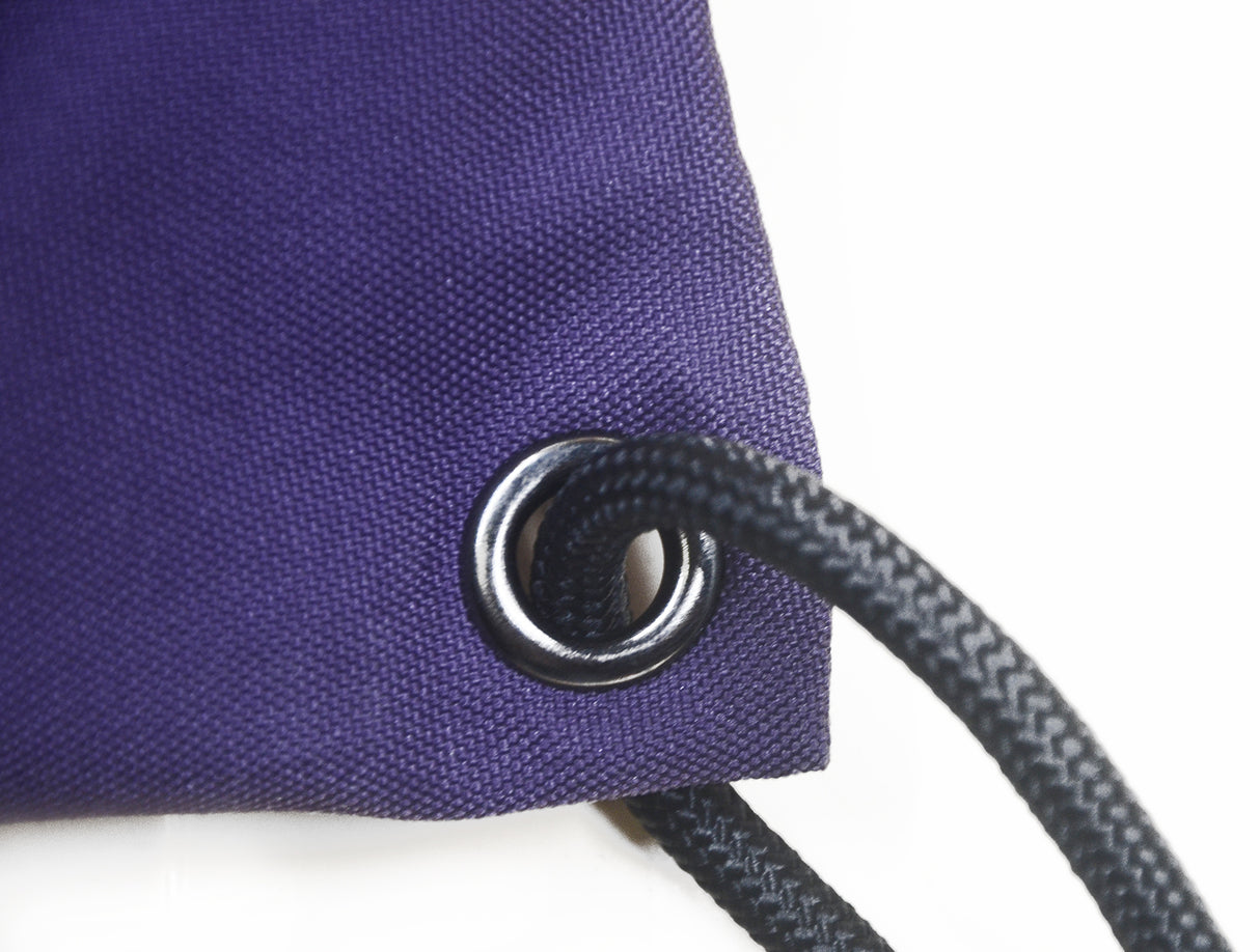 MID SIZE Premium drawstring backpack (Purple/Black)