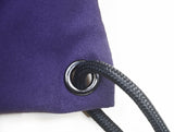 MID SIZE Premium drawstring backpack (Purple/Black)
