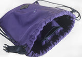 MID SIZE Premium drawstring backpack (Purple/Black)