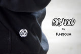 <ab>Fungolia フリース パーカー - 風に舞う猿 (ブラック) </ab>