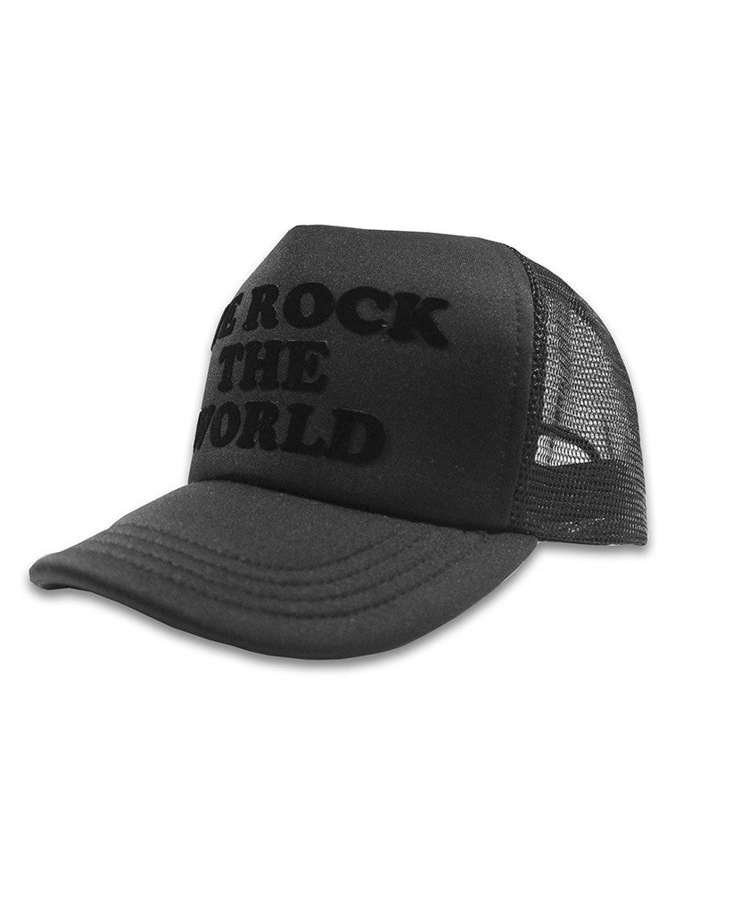 <an2>Fungolia スナップバックキャップ - We Rock the World (ブラックオンブラック)</an2>