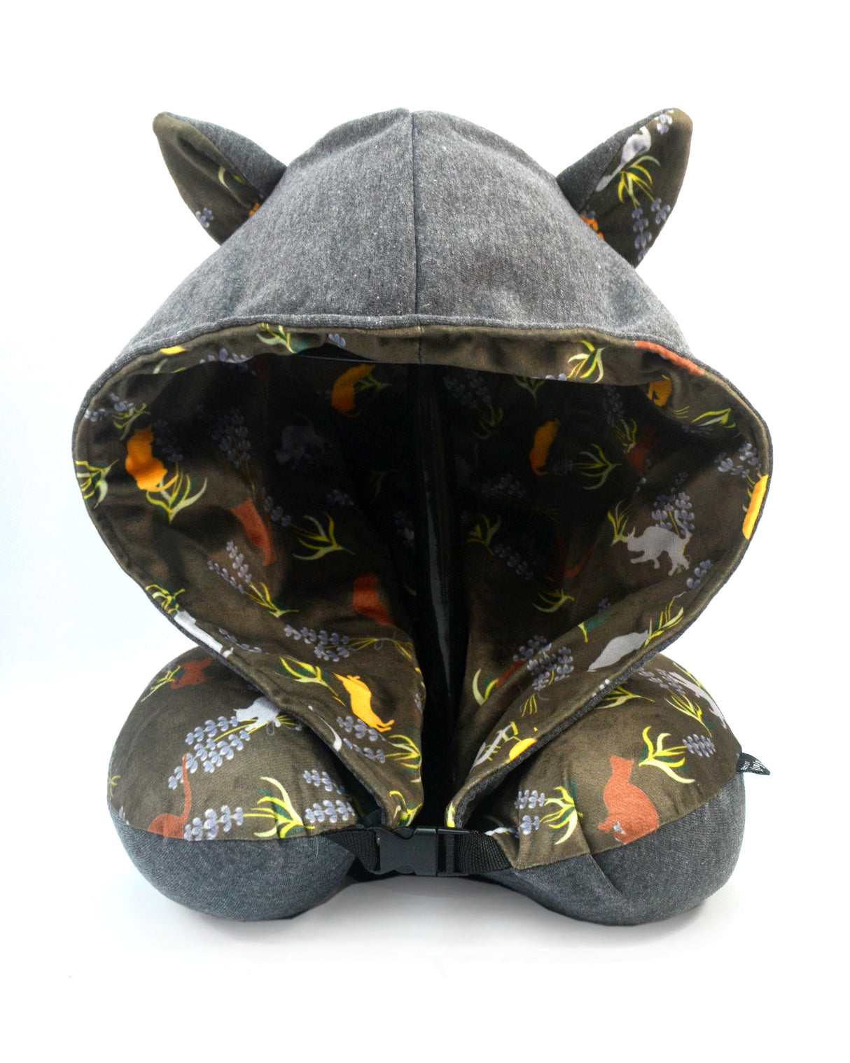 <a>「キャッツ＆ラベンダー」メモリーフォームトラベルフーディーピロー</a>