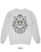 <ab>Fungolia フリース スウェットシャツ - ヒッピーフォックス (グレー)</ab>