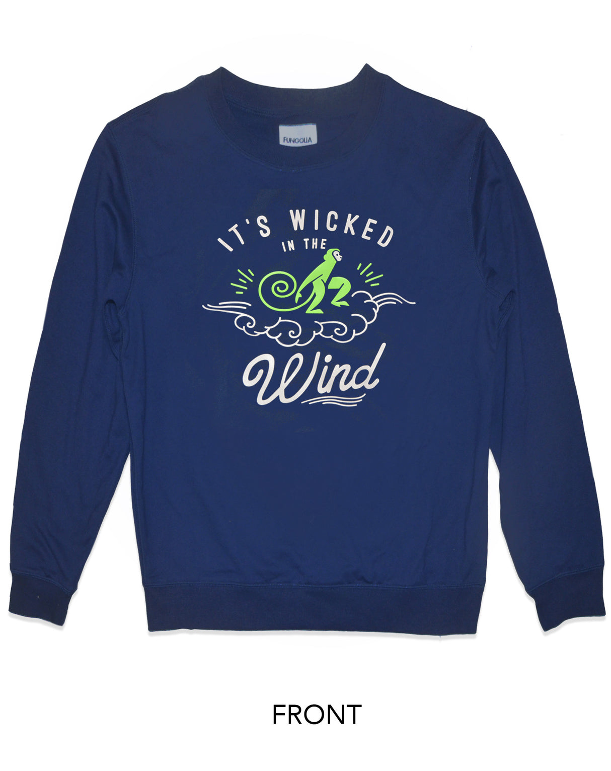 <ab>Fungolia クラシック スウェットシャツ - Monkey in the Wind (ネイビー) </ab>