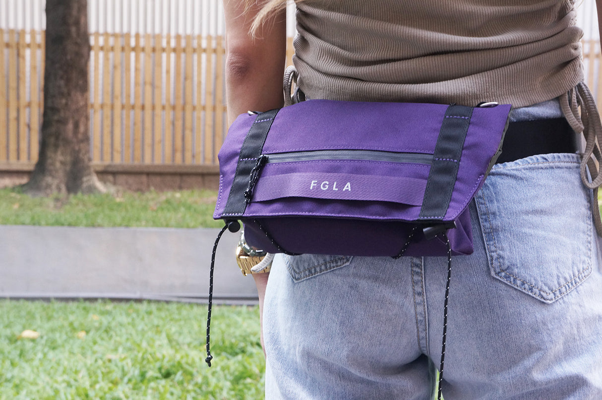 <A 000a001v2> Fungolia multi-purpose pouch (Purple/Olive Green)