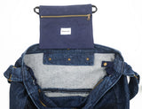 <a 002i1>Fungolia 2-in-1 Denim tote bag - 17" Large size
