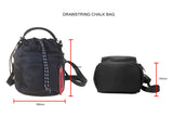 <A 000a001g01> Drawstring Chalk Bag (All Black) (With KOVID-TEX Antimicrobial Lining)