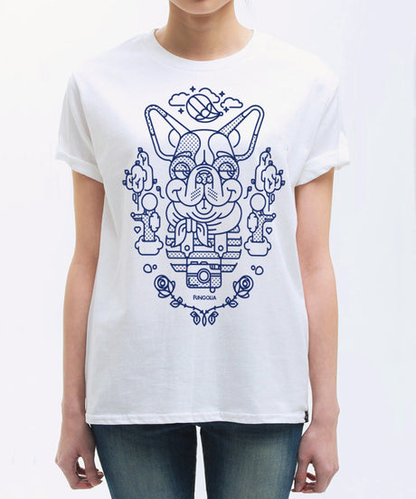 <S018>Travel Animal Tee - The French Bulldog