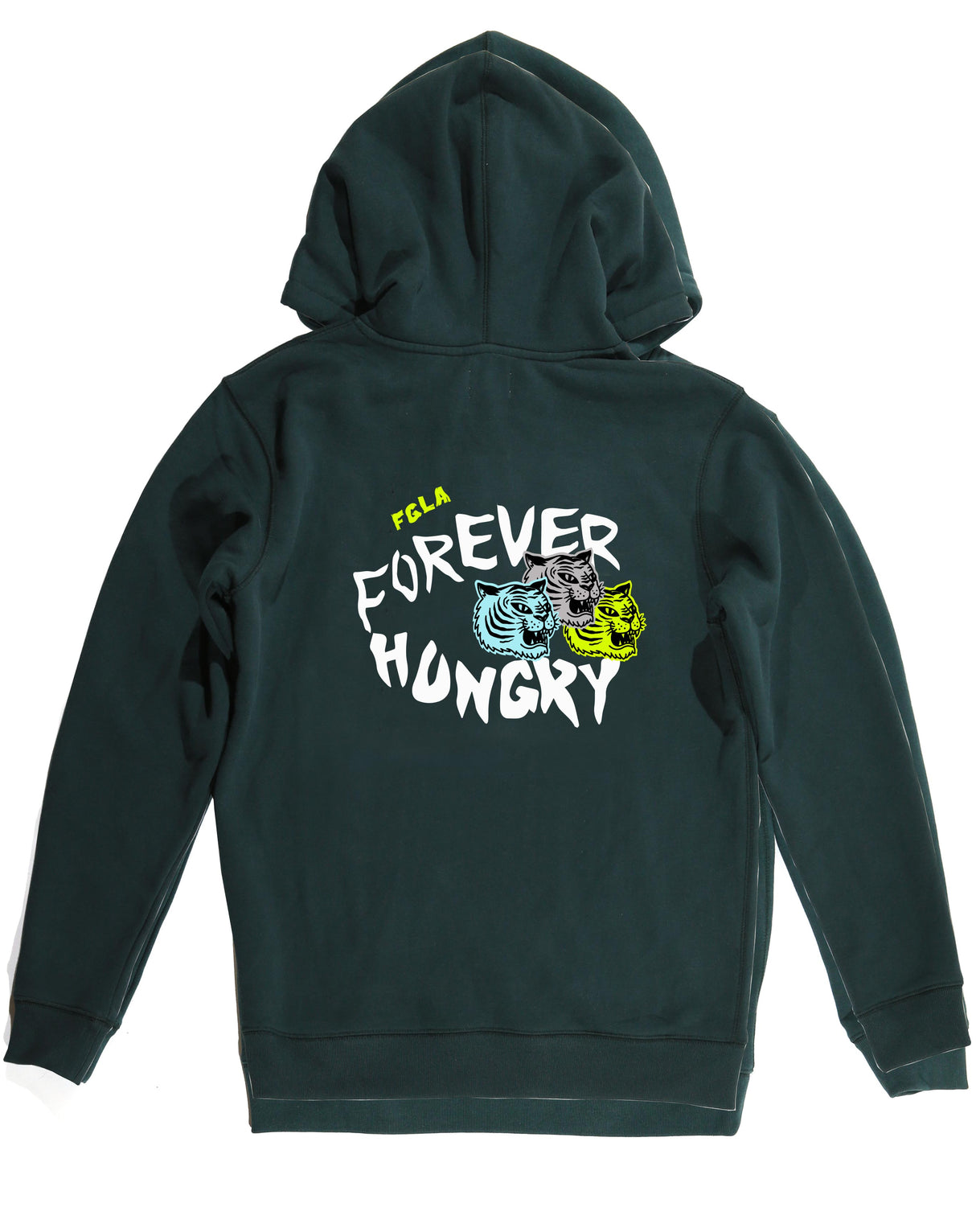 <A 000a001y6a03> Fungolia Fleece Big hood Hoodie - Forever Hungry (forest green)